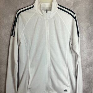 Women's Adidas Golf Zip up. White zip up size large